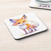 Cute Baby Fox Hard plastic onderzetter (Linkerzijde)