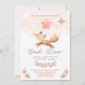 Cute Baby Fox Invite - Baby shower Kaart (Voorkant)