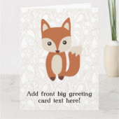 Cute Baby Fox Kaart (Voorkant)