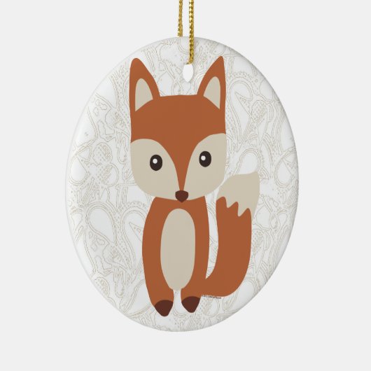 Cute Baby Fox Keramisch Ornament (Rechts)