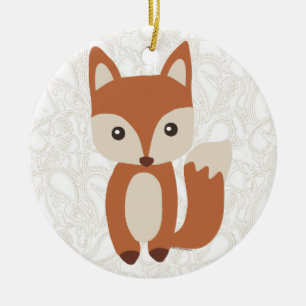 Cute Baby Fox Keramisch Ornament