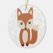 Cute Baby Fox Keramisch Ornament (Links)