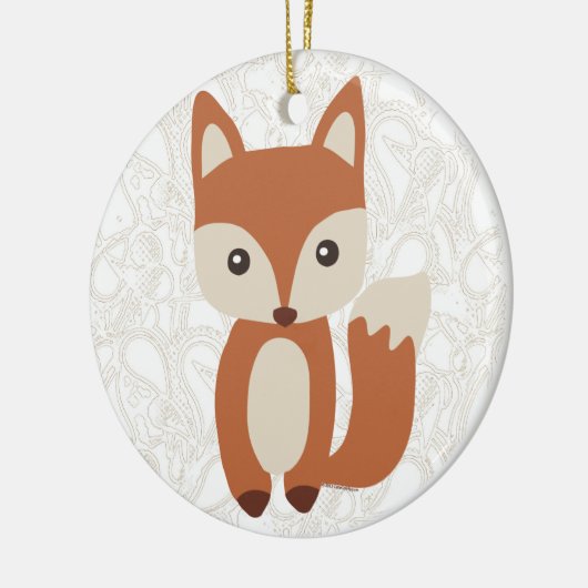 Cute Baby Fox Keramisch Ornament (Links)