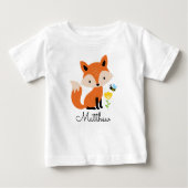 Cute Baby Fox Kind Personalized T-Shirt (Voorkant)