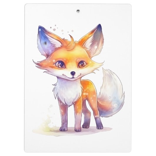 Cute Baby Fox-klembord Klembord (Achterkant)