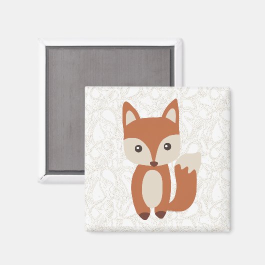 Cute Baby Fox Magneet (Voorkant / Achterkant)