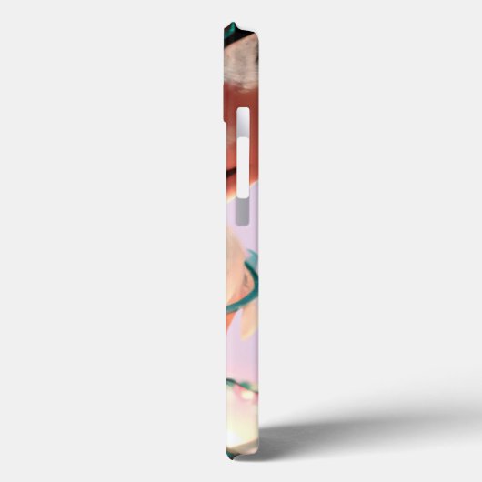 Cute Baby Fox met Fairy Lights iPhone 13 Hoesje (Achterkant / Links)