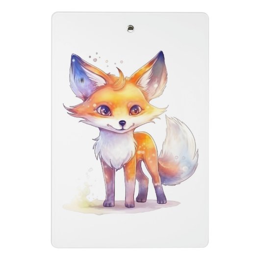 Cute Baby Fox Mini Klembord (Achterkant)