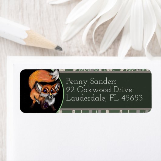 Cute Baby Fox Paw Etiket (Insitu)