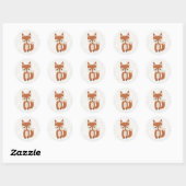 Cute Baby Fox Ronde Sticker (Vel)