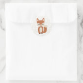Cute Baby Fox Ronde Sticker (Tas)