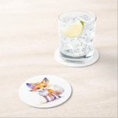 Cute Baby Fox Round Paper Onderzetter (Insitu)