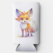 Cute Baby Fox Slim Koelbox Seltzer Blikjeskoeler (Voorkant)