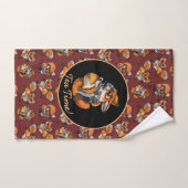Cute Baby Fox Tea Time! Handdoek (Handdoek)