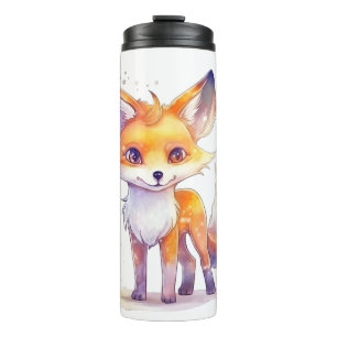 Cute Baby Fox Thermal Tumbler Thermosbeker