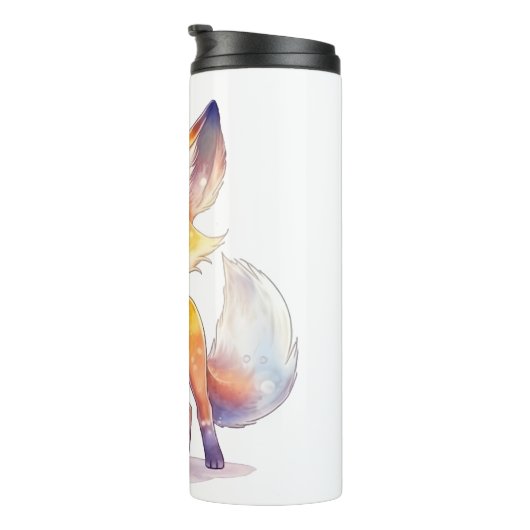 Cute Baby Fox Thermal Tumbler Thermosbeker (Geroteerd rechts)