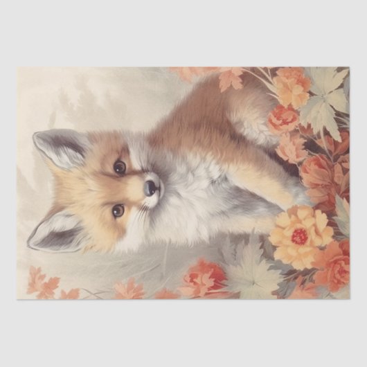 Cute Baby Fox Tissuepapier (Voorkant)