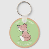 Cute baby fox waterverf illustratie sleutelhanger (Voorkant)