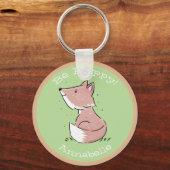 Cute baby fox waterverf illustratie sleutelhanger (Voorkant)