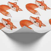 Cute Baby Fox  | Woodland Animal Cadeaupapier (Hoek)