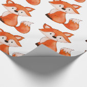 Cute Baby Fox  | Woodland Animal Cadeaupapier (Hoek)