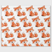 Cute Baby Fox  | Woodland Animal Cadeaupapier (Vlak)