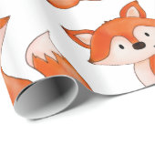 Cute Baby Fox  | Woodland Animal Cadeaupapier (Rol Hoek)