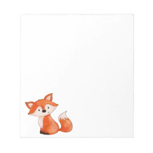 Cute Baby Fox Woodland Animal Notitieblok