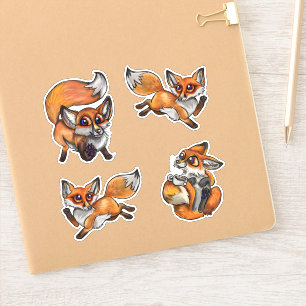Cute baby Foxes Sticker