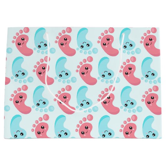 Cute baby gender onthullen partijtas groot cadeauzakje (Voorkant)