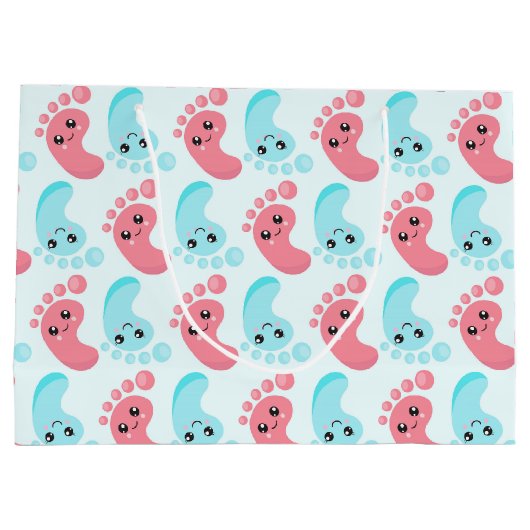 Cute baby gender onthullen partijtas groot cadeauzakje (Achterkant)