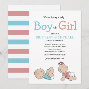 Cute Baby Gender onthulling Kaart