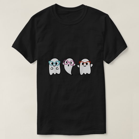 Cute Baby Ghost Glasses Optometrist Halloween Opti T-shirt (Design voorkant)