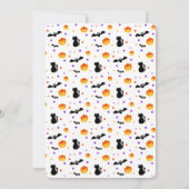 Cute Baby Ghost Halloween Birthday Invitation Kaart (Achterkant)