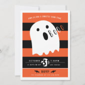 Cute Baby Ghost Halloween Party Kaart (Voorkant)