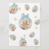 cute baby Gingerbread in Christmas Bauble Kaart (Achterkant)