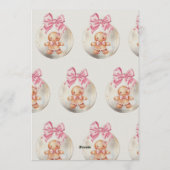  cute baby Gingerbread in Christmas Bauble  Kaart (Achterkant)