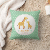 Cute Baby Giraffe and Mum, Nursery Personalized Kussen (Deken)