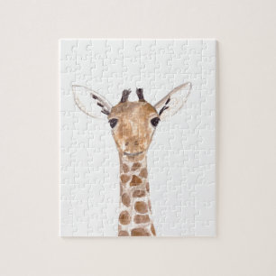 Cute baby giraffe animal zoo safari humor kinder legpuzzel