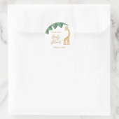 Cute baby giraffe baby shower bevoordeelt stickers (Tas)