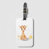Cute Baby Giraffe Bagagelabel (Voorkant (verticaal))