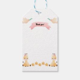 Cute Baby Giraffe Bedankt Label Cadeaulabel
