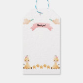 Cute Baby Giraffe Bedankt Label Cadeaulabel (Achterkant)