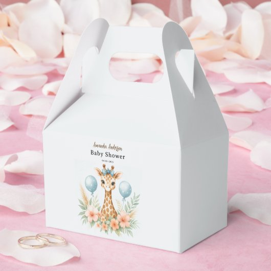 Cute Baby Giraffe Boy Baby Shower | Blue Safari Bedankdoosjes (Huwelijk)