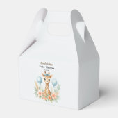 Cute Baby Giraffe Boy Baby Shower | Blue Safari Bedankdoosjes (Voorkant Zijde)