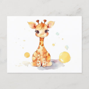 Cute Baby Giraffe Briefkaart