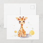 Cute Baby Giraffe Briefkaart (Voorkant / Achterkant)