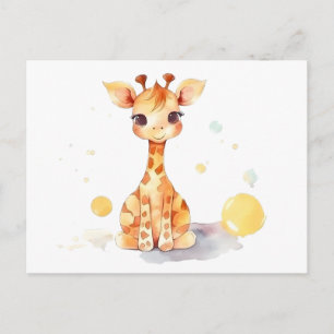 Cute Baby Giraffe Briefkaart