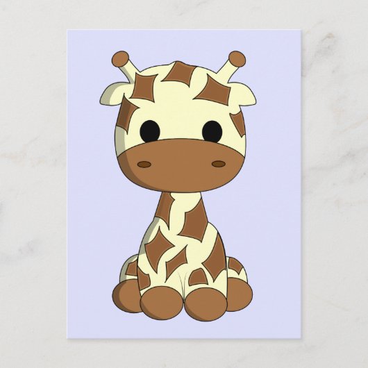 Cute baby giraffe cartoon briefkaart (Voorkant)