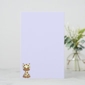 Cute baby giraffe cartoon kinderen briefpapier (Staand voorkant)